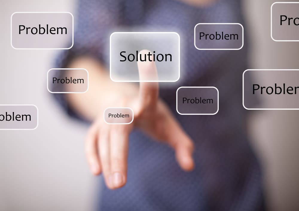 Woman,Finger,On,Solution,Button